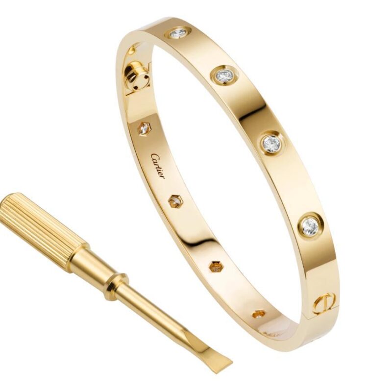 【Cartier】カルティエ LOVE BRACELET, 10 DIAMONDS ブレスレット、ダイヤモンド10個