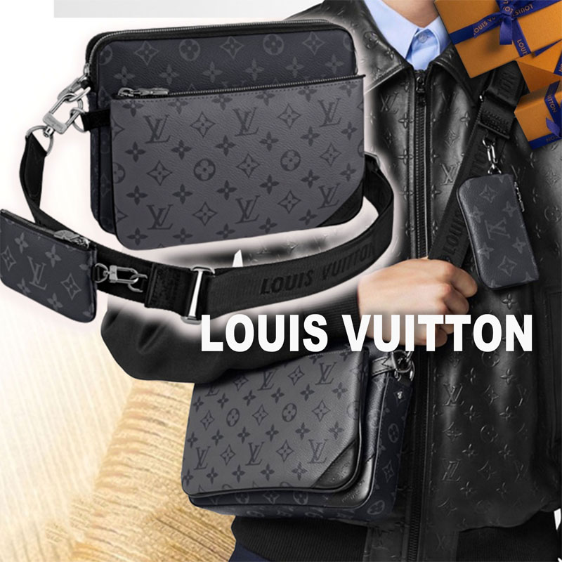 ◆便利なショルダーバッグ◆ モノグラム 黒 コインケース付 M69443TRIO MESSENGER